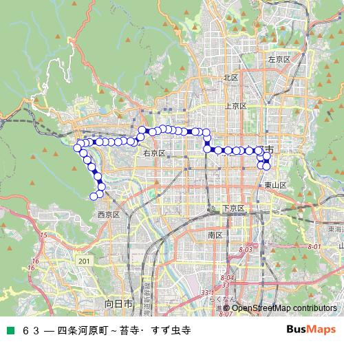 ６３ bus Line Map