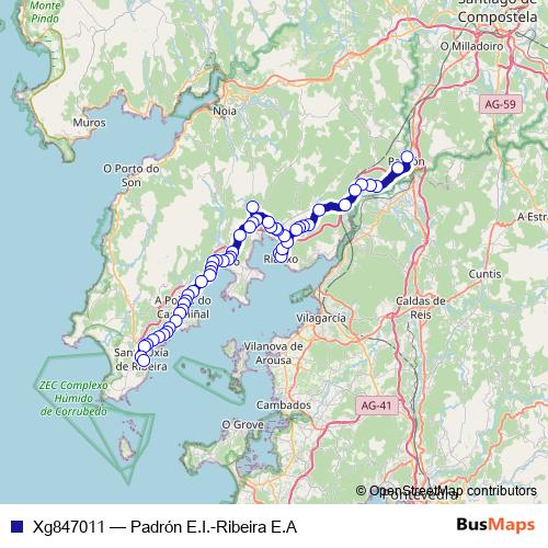 Xg847011 bus Line Map