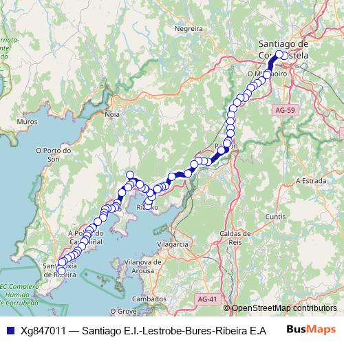 Xg847011 bus Line Map