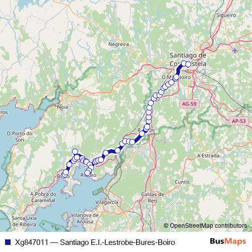Xg847011 bus Line Map