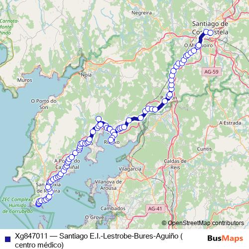 Xg847011 bus Line Map