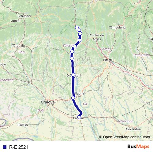 R-E 2521 rail Line Map