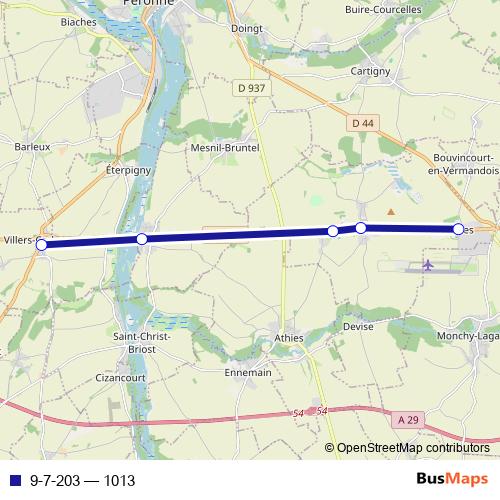 9-7-203 bus Line Map