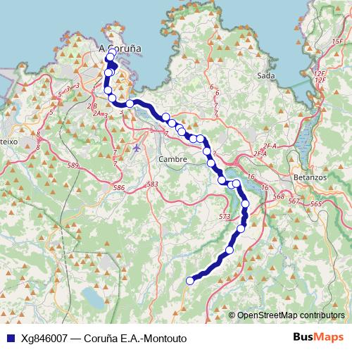 Xg846007 bus Line Map