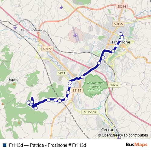 Fr113d bus Line Map