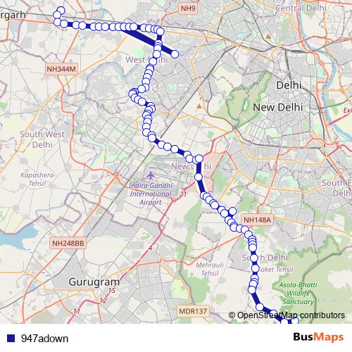 947adown bus Line Map