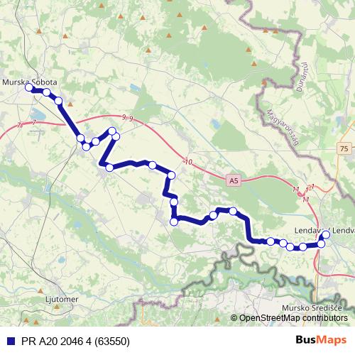 PR A20 2046 4 (63550) bus Line Map