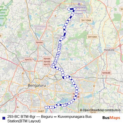 293-BC BTM-Bgr bus Line Map