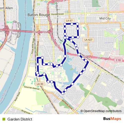 Garden District bus Line Map