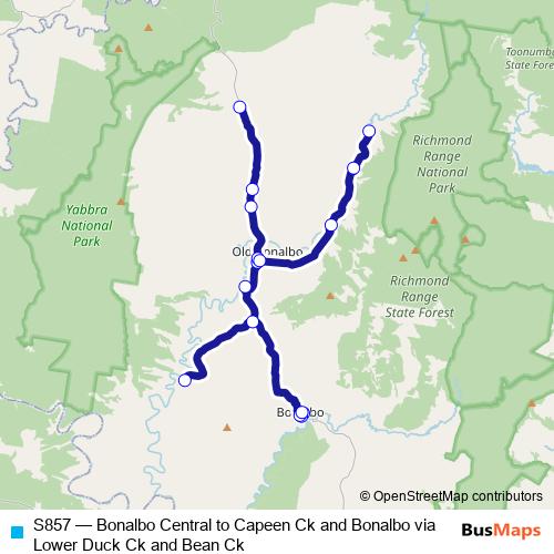 S857 bus Line Map