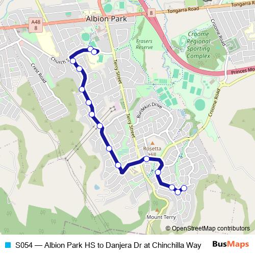 S054 bus Line Map