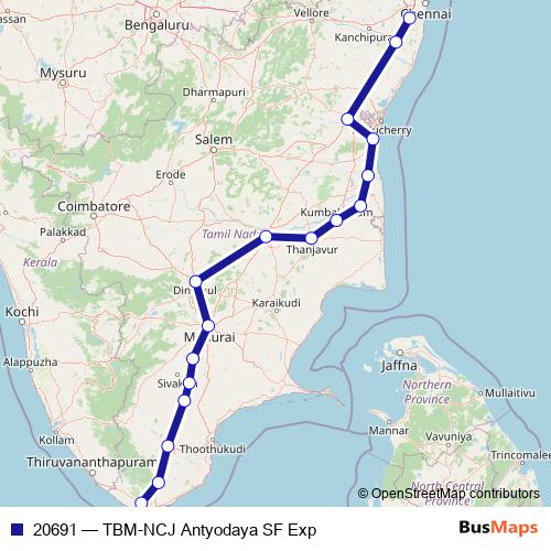 20691 rail Line Map