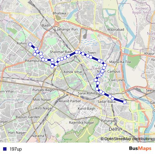 197up bus Line Map