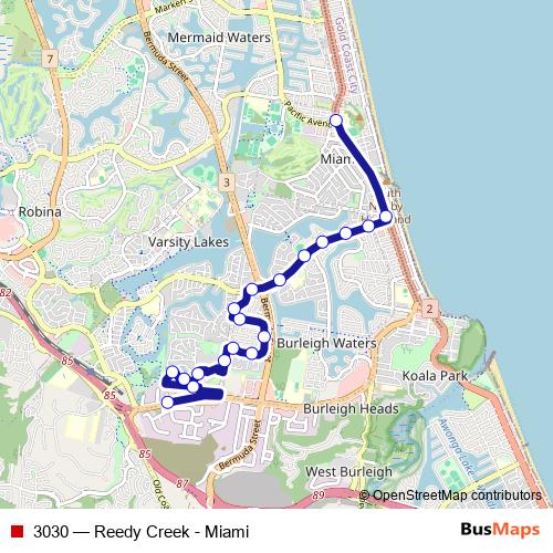 3030 bus Line Map