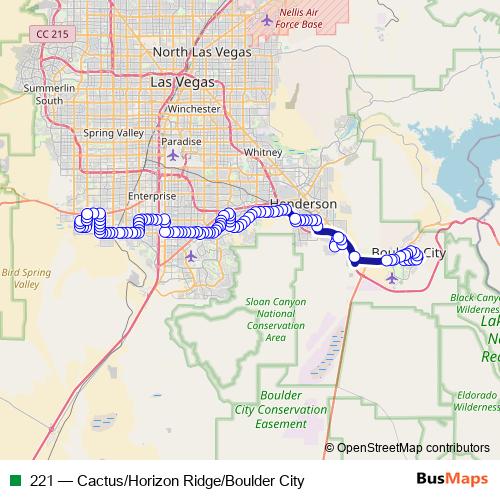 221 bus Line Map