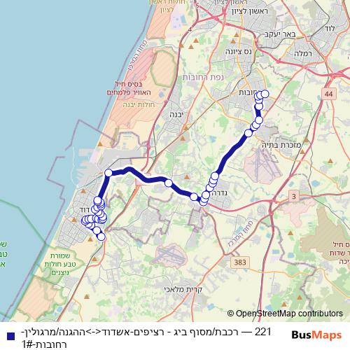 221 bus Line Map