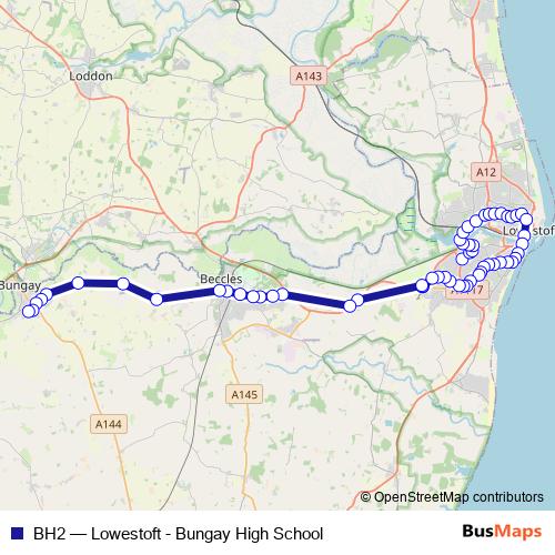 BH2 bus Line Map