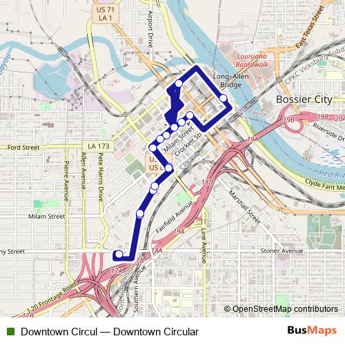 Downtown Circul bus Line Map