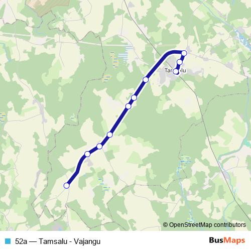 52a bus Line Map