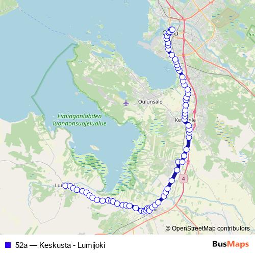 52a bus Line Map