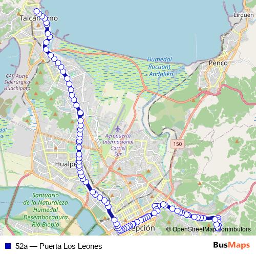 52a bus Line Map