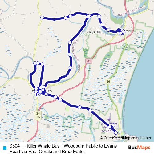 S504 bus Line Map