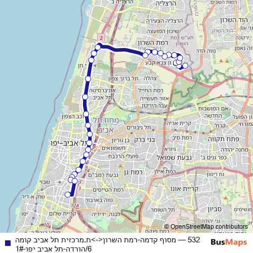 532 bus Line Map