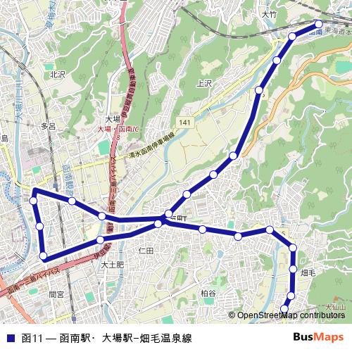函11 bus Line Map