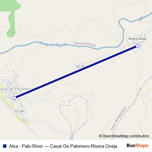Alsa - Palo-River bus Line Map