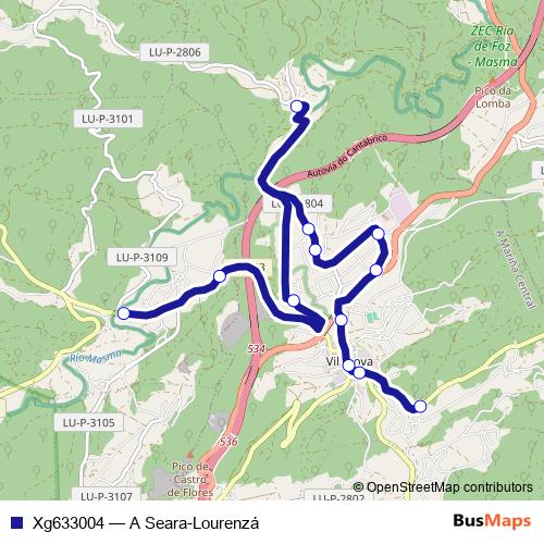 Xg633004 bus Line Map