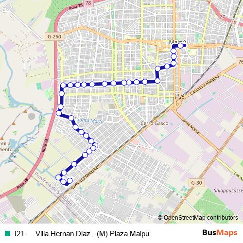 I21 bus Line Map