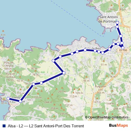 Alsa - L2 bus Line Map