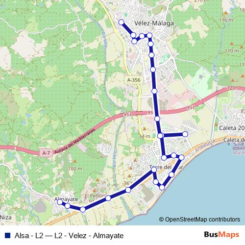 Alsa - L2 bus Line Map