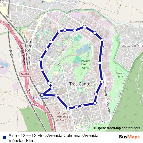 Alsa - L2 bus Line Map