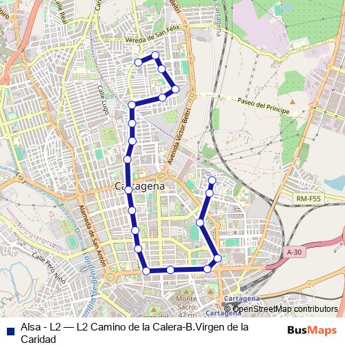 Alsa - L2 bus Line Map