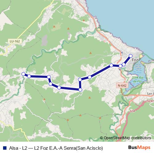 Alsa - L2 bus Line Map