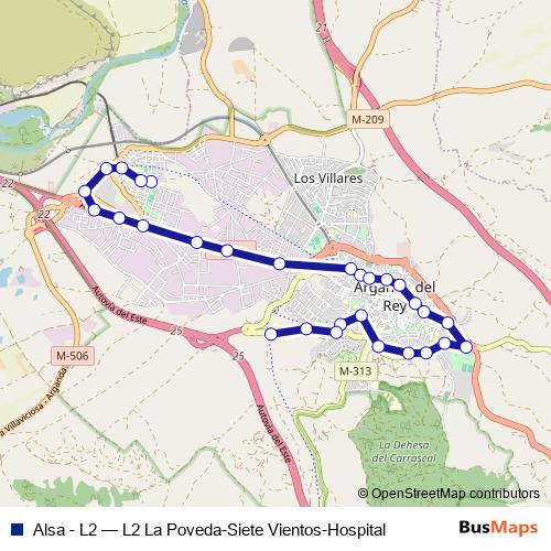 Alsa - L2 bus Line Map