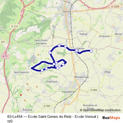 63-Ls454 bus Line Map