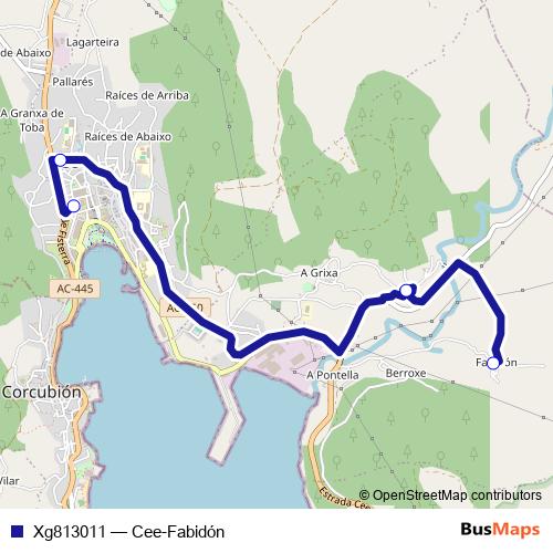 Xg813011 bus Line Map