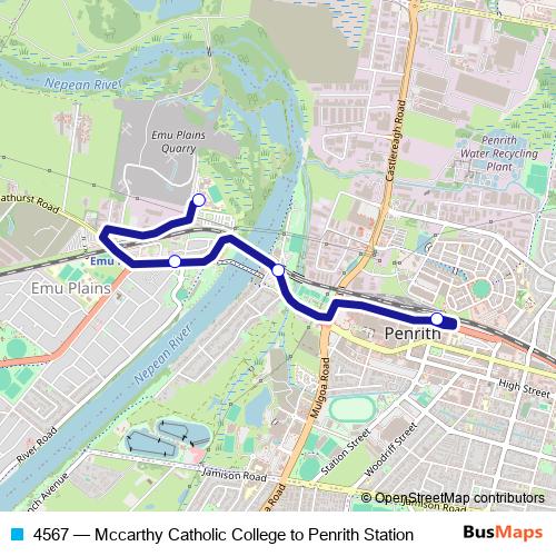 4567 bus Line Map
