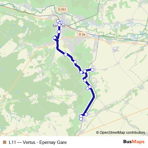 L11 bus Line Map