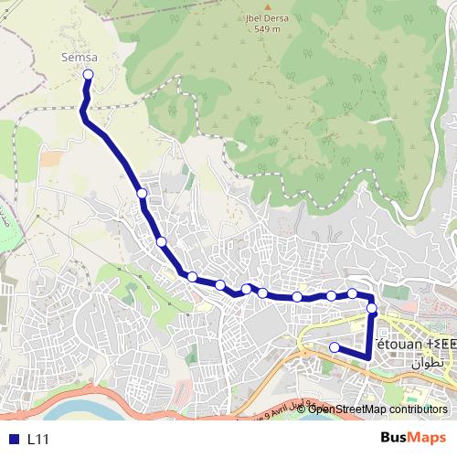 L11 bus Line Map