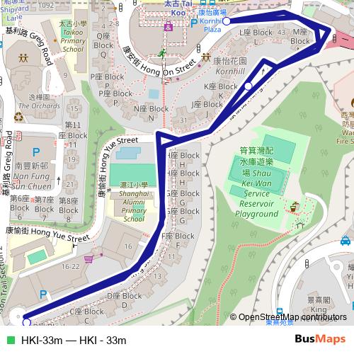 HKI-33m bus Line Map