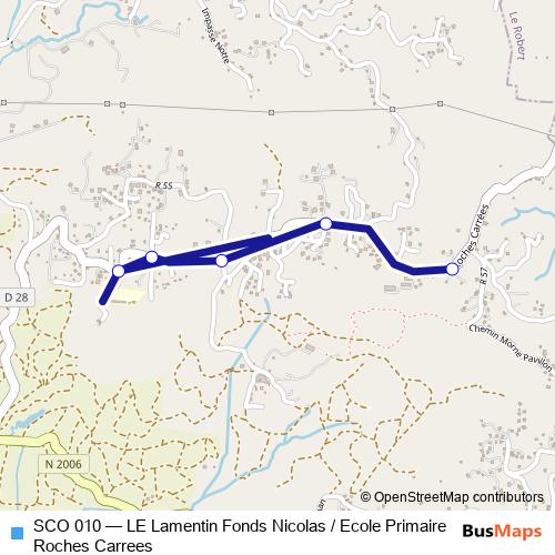 SCO 010 bus Line Map