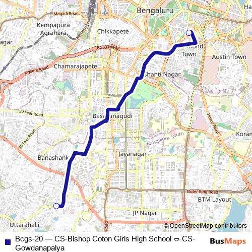 Bcgs-20 bus Line Map
