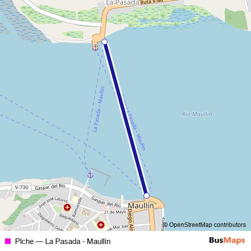 Plche ferry Line Map