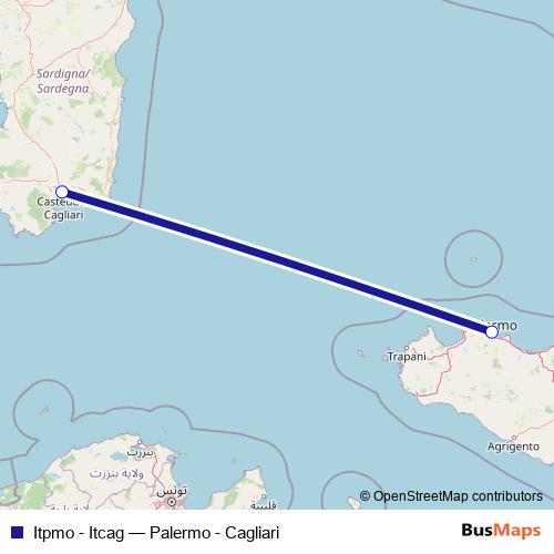 Itpmo - Itcag ferry Line Map