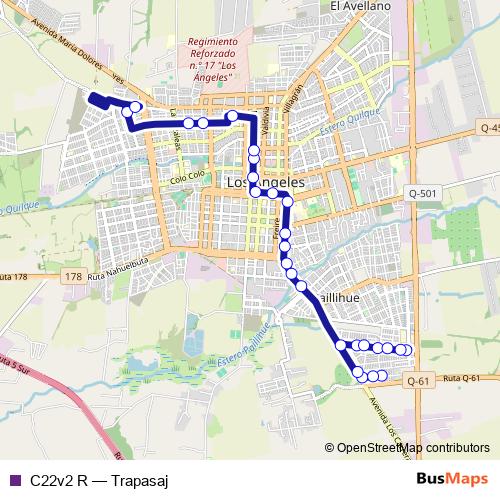 C22v2 R bus Line Map