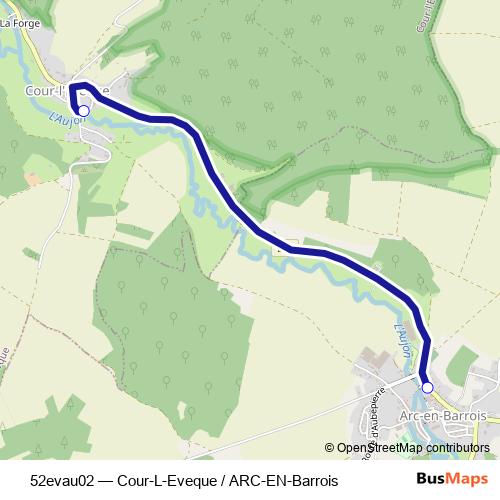 52evau02 bus Line Map