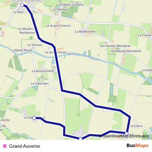 Grand-Auverne bus Line Map
